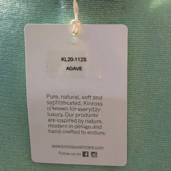 Kinross Cashmere Pointelle Fringe Trim Sweater NWT - Picture 5 of 5